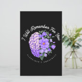 Alzheimer's Awareness I Will Remember For You (Standing Front)