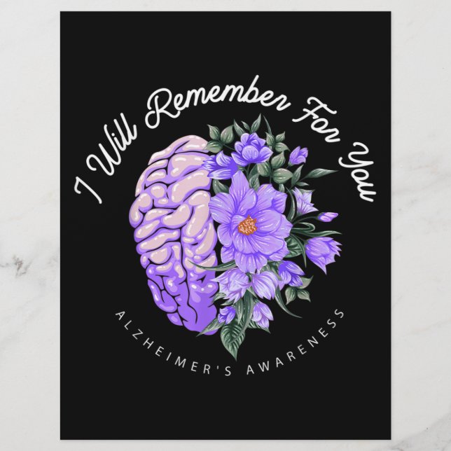 Alzheimer's awareness I Will Remember For You Flyer (Front)