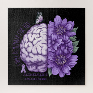 Alzheimer's Awareness I Will Remember For You Jigsaw Puzzle