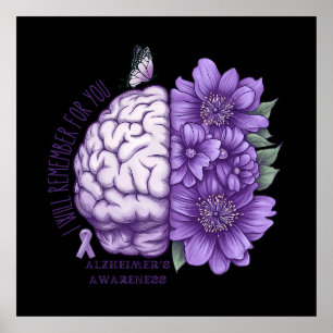 Alzheimer's Awareness I Will Remember For You Poster