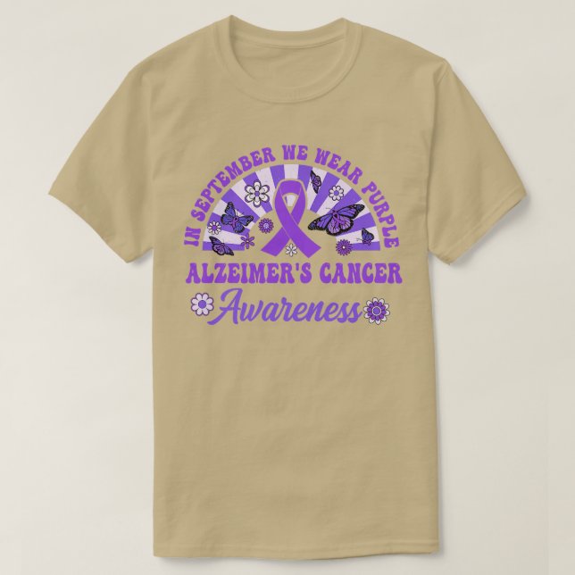 Alzheimers Awareness In September We Wear Purple G T-Shirt (Design Front)