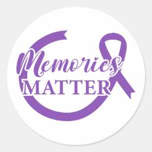 Alzheimer's Awareness Memories Matter Classic Round Sticker