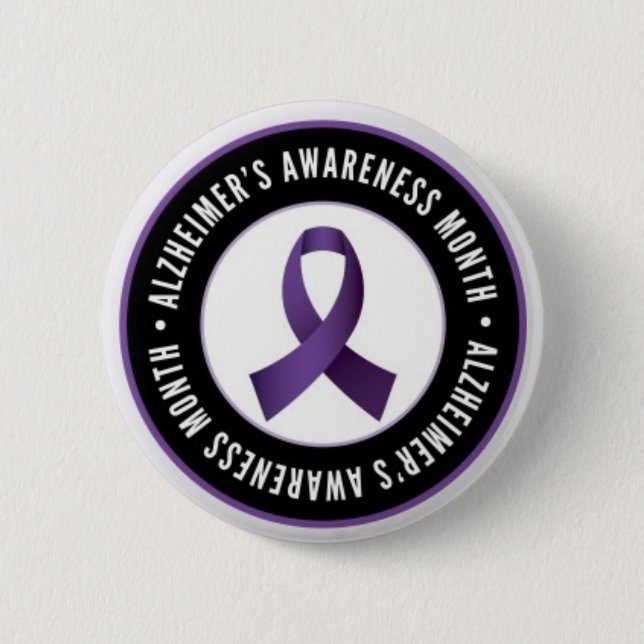 ALZHEIMER'S AWARENESS MONTH BUTTON (Front)