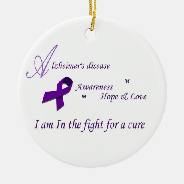 Alzheimer's awareness Photo Ornament (Front)