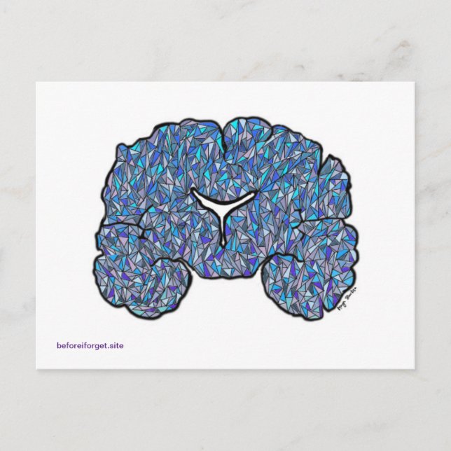 Alzheimer's Awareness Postcard - Blue (Front)