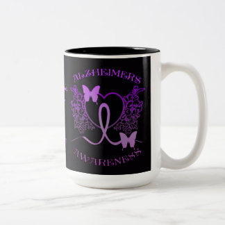 Alzheimers Awareness Purple Butterflies Mug 2