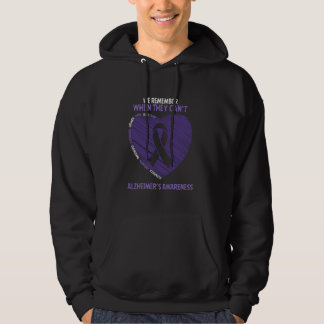 Alzheimers Awareness Purple Ribbon Dementia End Al Hoodie