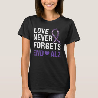 Alzheimer's Awareness Purple Ribbon Dementia Mom D T-Shirt