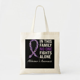 Alzheimer's Awareness Purple Ribbon Dementia Mom D Tote Bag