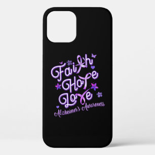 Alzheimer's Awareness Purple Ribbon Products Faith iPhone 12 Case