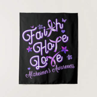 Alzheimer's Awareness Purple Ribbon Products Faith Tapestry