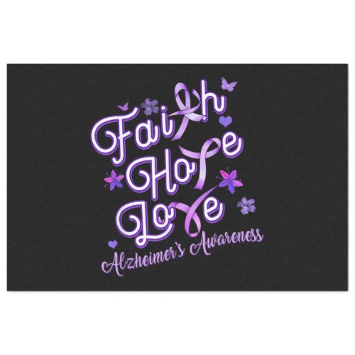 Alzheimers Awareness Purple Ribbon Products Faith Tissue Paper