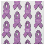Alzheimer's Awareness Purple Ribbon with Heart Fabric