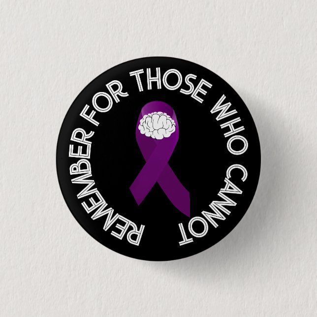 Alzheimer's Awareness Remember  Button (Front)