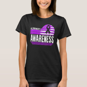 Alzheimer's Awareness Ribbon Support Dementia War T-Shirt