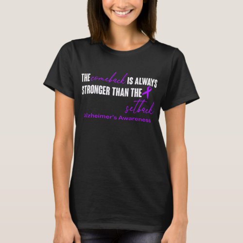 Alzheimers Awareness Ribbon Support Gifts T_Shirt