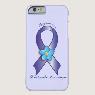Alzheimer's Awareness Ribbon with Forget Me Not Barely There iPhone 6 Case