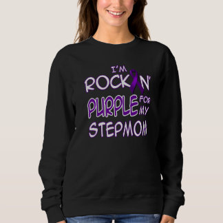 Alzheimers Awareness Rockin' Purple For My Stepmom Sweatshirt