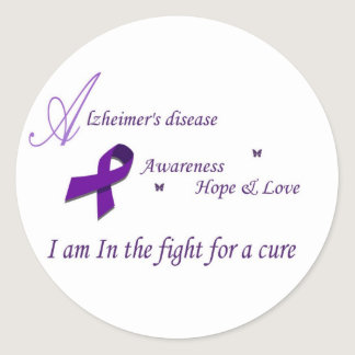 Alzheimer's awareness stickers