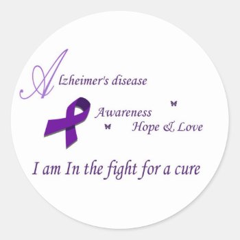 Alzheimer's Awareness Stickers by RenderlyYours at Zazzle