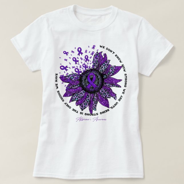 Alzheimer'S Awareness Sunflower Flower W T-Shirt (Design Front)