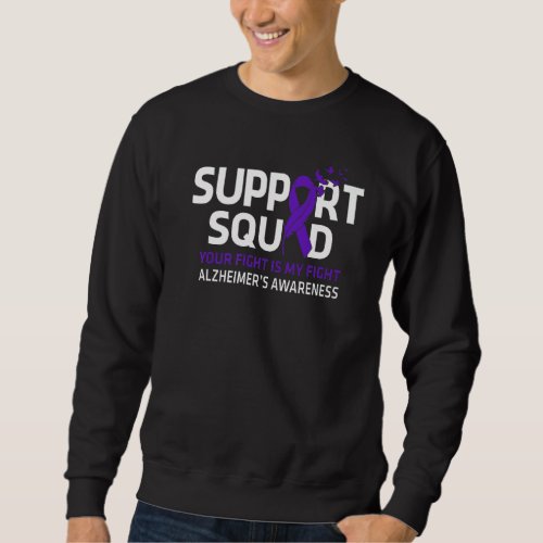 Alzheimers Awareness Support Squad Alzheimers Awar Sweatshirt