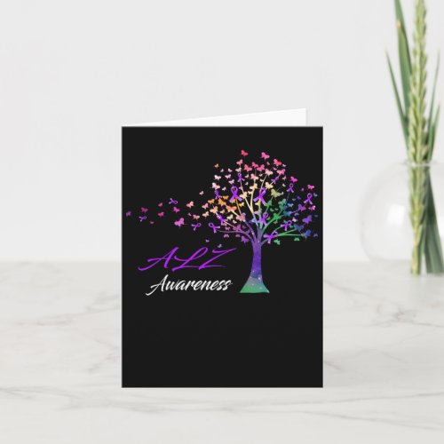 Alzheimers Awareness Tree Ribbons Alz Awareness Su Card