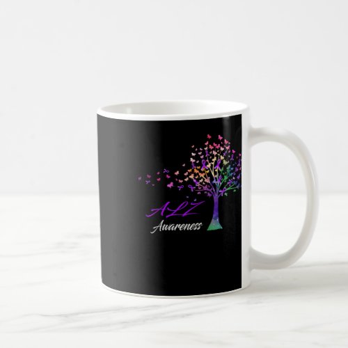 Alzheimers Awareness Tree Ribbons Alz Awareness Su Coffee Mug