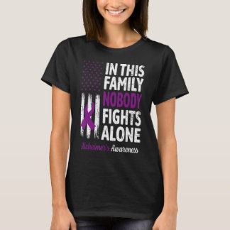 Alzheimers Awareness US Flag End Alzheimer's Suppo T-Shirt