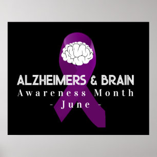 Alzheimer's & brain Awareness Month June 2024  Poster