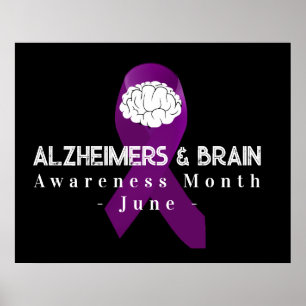 Alzheimer's & brain Awareness Month June Poster