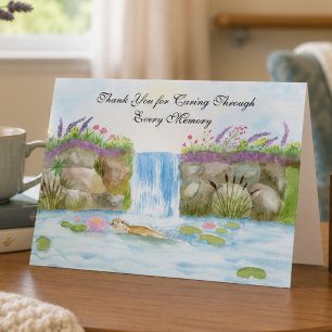 Alzheimer's Caregiver Otter Woodland Waterfall Card