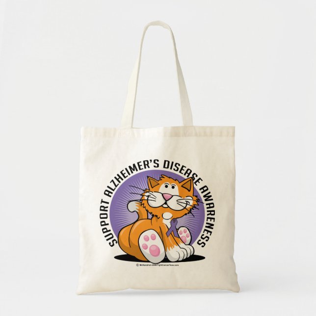 Alzheimers Cat Tote Bag (Front)