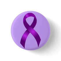 Alzheimers | Crohns & Colitis | Purple Ribbon Button