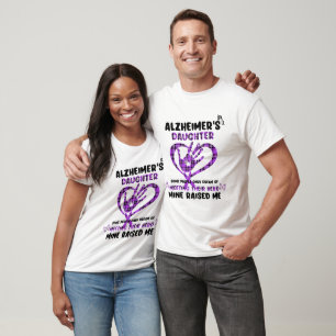 Alzheimer's Daughter Awareness Purple Plaid T-Shirt
