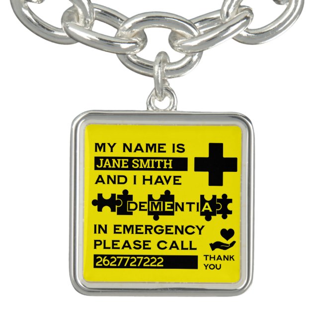  Alzheimer's Dementia Alert Bracelet (Design)
