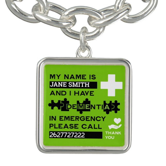  Alzheimer's Dementia Alert Bracelet (Design)