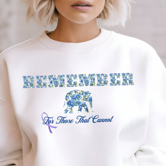 Alzheimer's Dementia Awareness, purple ribbon  Sweatshirt