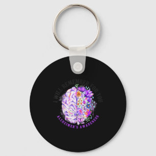 Alzheimer's dementia awareness support vintage keychain