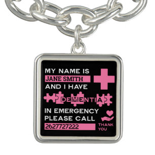 Alzheimer's Disease Alert Bracelet