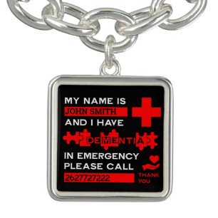 Alzheimer's Disease Alert Bracelet