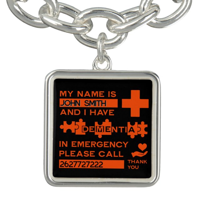  Alzheimer's Disease Alert Bracelet (Design)