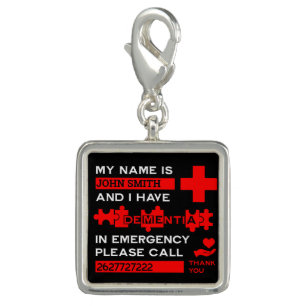  Alzheimer's Disease Alert Charm