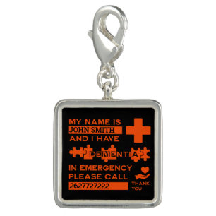 Alzheimer's Disease Alert Charm