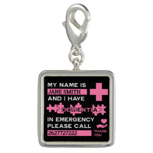 Alzheimer's Disease Alert Charm