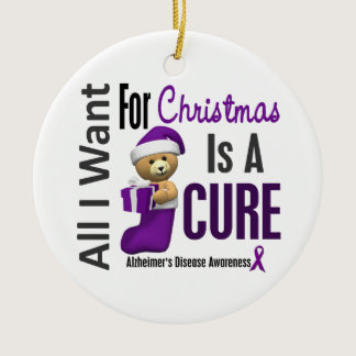 Alzheimer's Disease All I Want Christmas Ornaments