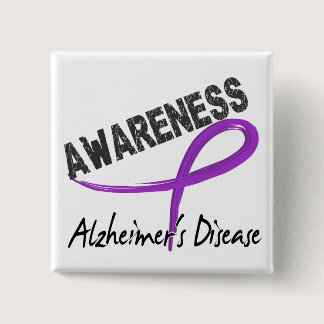 Alzheimer's Disease Awareness 3 Pinback Button