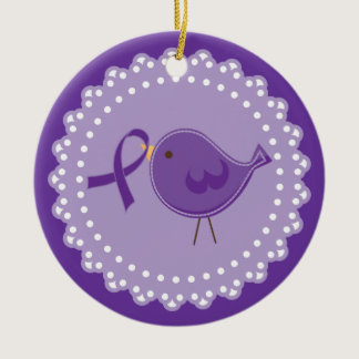 Alzheimers Disease Awareness bird Ornament