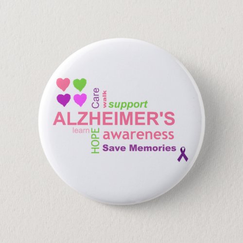 Alzheimers Disease Awareness Button