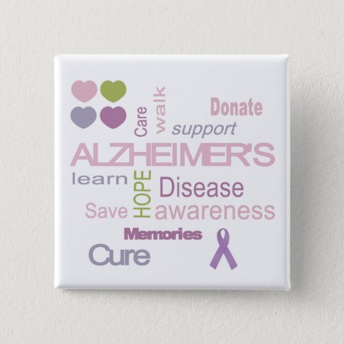 Alzheimers Disease Awareness Button